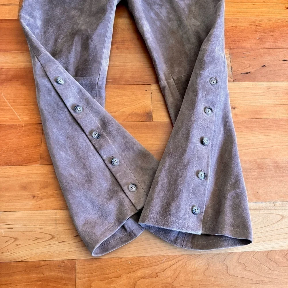 2000s Genuine Suede Leather Pants women’s Sz 4 XS Michael Kors Y2K straight leg